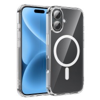  Maciņš Hoco Magnetic Airbag Anti-Fall Protective Shell Apple iPhone 16 caurspīdīgs 